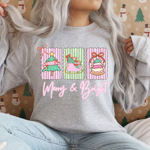 Sudadera Navidad Alegre y Brillante Preppy