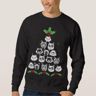Sudadera Navidad Árbol de gato Gracioso Novedad gitana de N