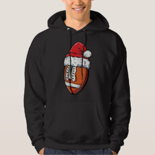 Sudadera Navidad Bola de Fútbol Santa Hat equipo deportivo