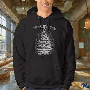 Sudadera Navidad Clásica - Árbol Retro Blanco con Trama de