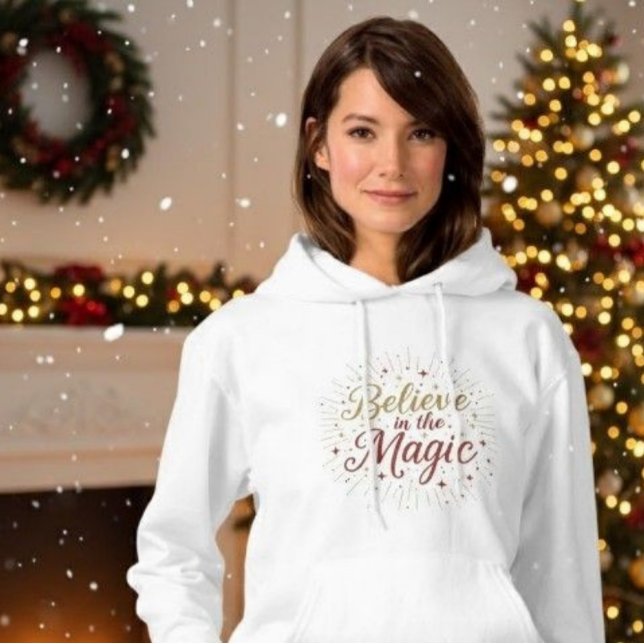 Sudadera Navidad con Brillo Dorado "Cree en la Magia" (Subido por el creador)