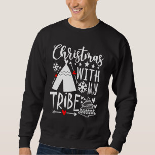 Sudadera Navidad Con Mi Tribu Cuadros Rojos Ropa De Familia