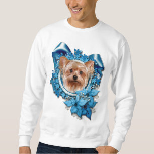 Sudadera Navidad - copos de nieve azules - Yorkshire