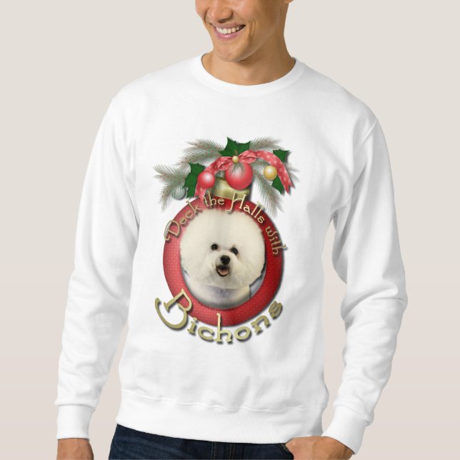 Sudadera Navidad - cubierta los pasillos - Bichons (Anverso)