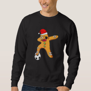 Sudadera Navidad Dabbing Pan de Jengibre Fútbol gafas de so