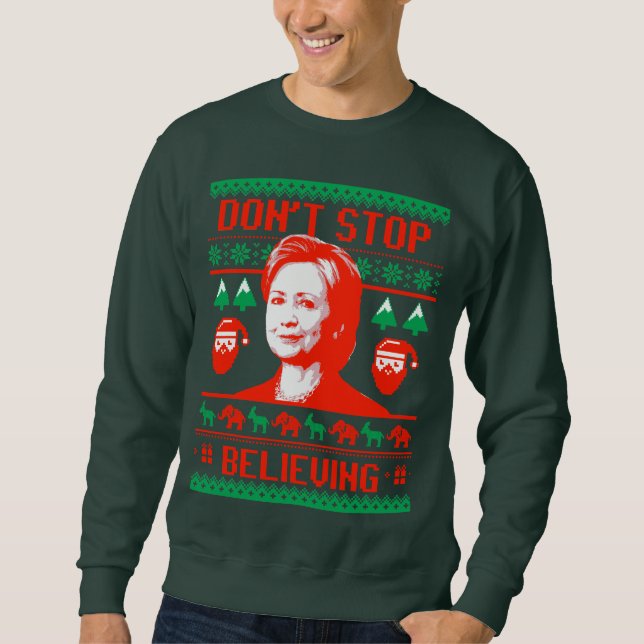 Sudadera Navidad de Hillary - no pare el creer - (Anverso)
