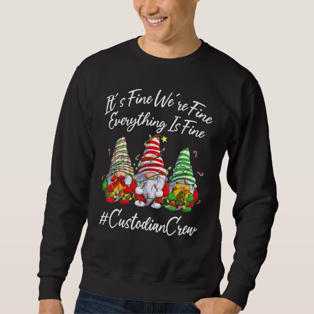 Sudadera Navidad De La Tripulación Custodio Todo Es Navidad (Anverso)
