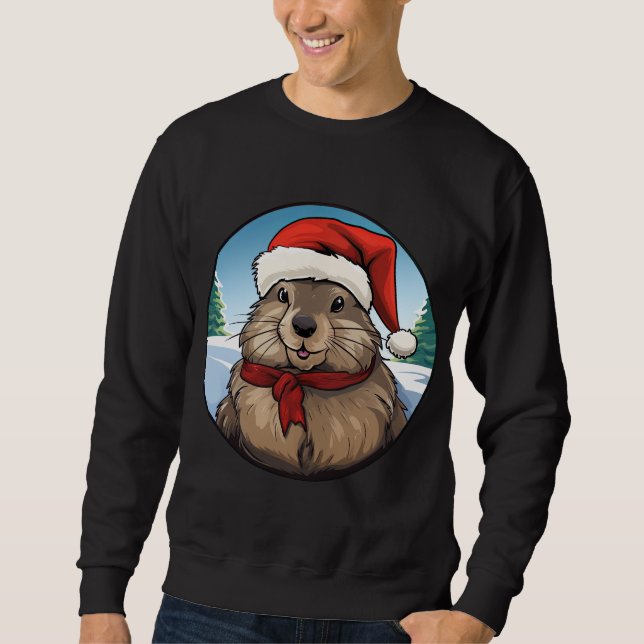 Sudadera Navidad de las marmotas (Anverso)