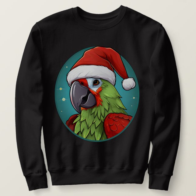 Sudadera Navidad de loro (Anverso del diseño)