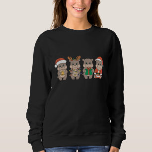 Sudadera Navidad de Moo Deng Hipopótamo Bebé