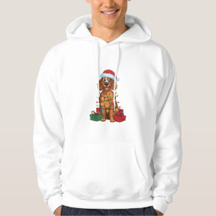 Sudadera Navidad de perro de la cadena navideña Santa Hat E