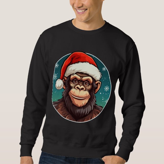 Sudadera Navidad del chimpancé (Anverso)