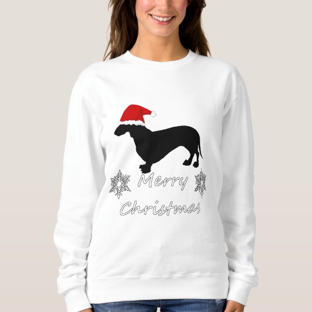 Sudadera Navidad del Dachshund (Anverso)