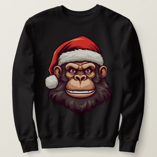 Sudadera Navidad del mono (Anverso del diseño)