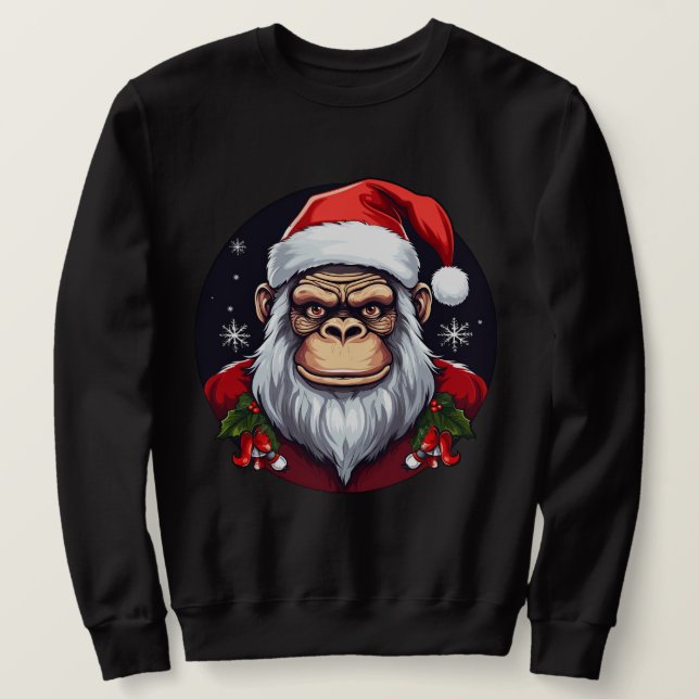 Sudadera Navidad del mono (Anverso del diseño)