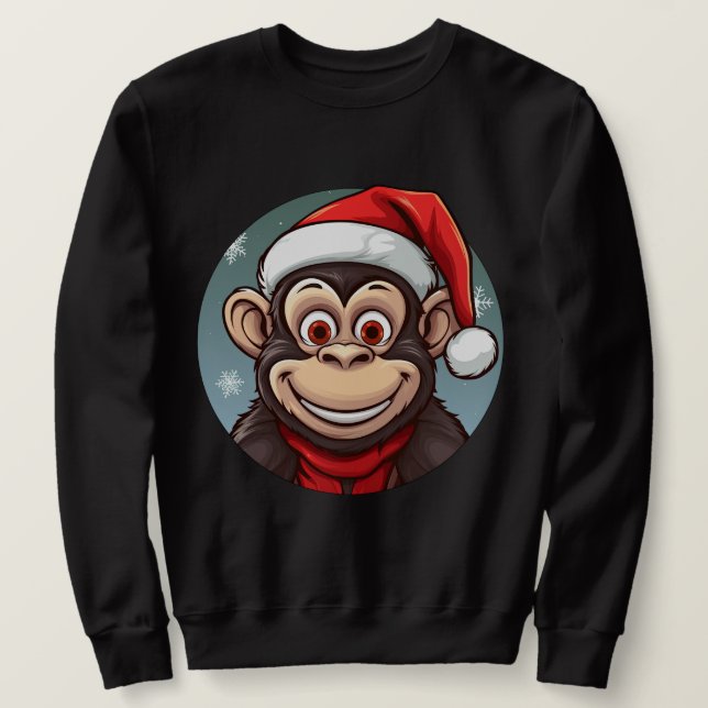 Sudadera Navidad del mono (Anverso del diseño)