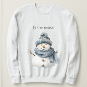 Sudadera Navidad del Muñeco de Nieve Azul