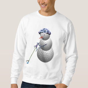 Sudadera Navidad del muñeco de nieve de la pelota de golf