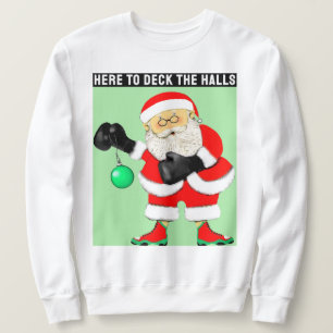 Sudadera Navidad divertida de boxeo