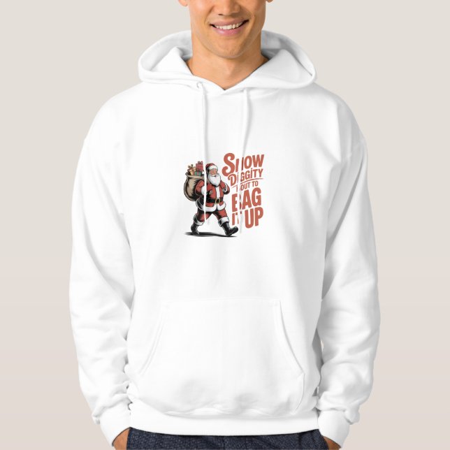 Sudadera Navidad divertida Snow Diggity a punto de embolsar (Anverso)