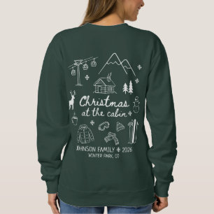 Sudadera Navidad en el Grupo de la Cabaña Familiar
