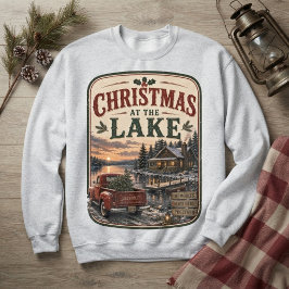 Sudadera Navidad en el Lago Vintage