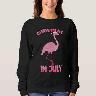 Sudadera Navidad En Julio Flamenco Rosa Verano Vaca Familia