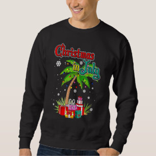 Sudadera Navidad En Julio Palmera Árbol De Navidad Playa Ve