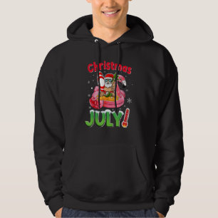 Sudadera Navidad En Julio Santa Flamingo Verano Playa Vac