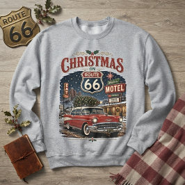 Sudadera Navidad en la Carretera 66 Coche Antiguo