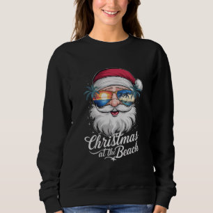 Sudadera Navidad en la playa Vacaciones de verano hawaianas
