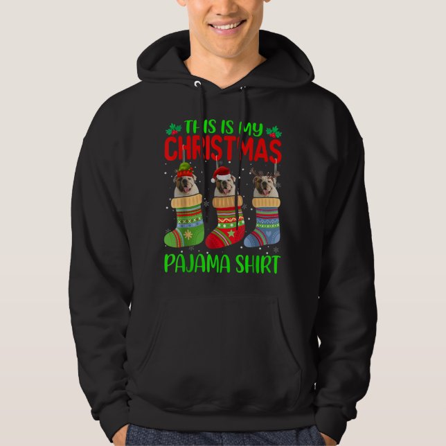 Sudadera Navidad Este Es Mi Bulldog De Pajama En Inglés D (Anverso)