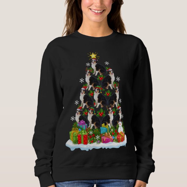 Sudadera Navidad iluminando Santa Hat Jesucristo pastor aus (Anverso)