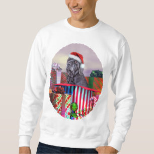 Sudadera Navidad napolitano del mastín azul