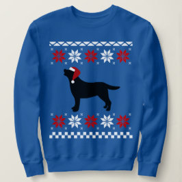 Sudadera Navidad negro de Santa de la silueta de Labrador