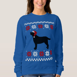 Sudadera Navidad negro de Santa de la silueta de Labrador