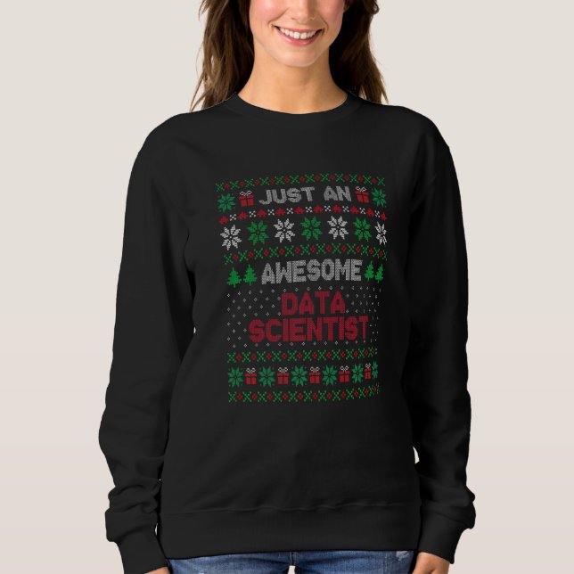 Sudadera Navidad para científico de datos Científico de dat (Anverso)