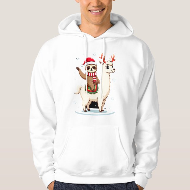 Sudadera Navidad Perezoso Alpaca (3) (Anverso)