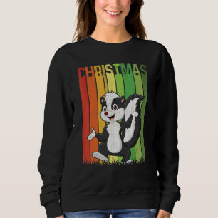 Sudadera Navidad Retro Mofeta Grupo Mono Coincidente Xmas H
