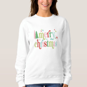 Sudadera Navidad Retro Pastel Merry