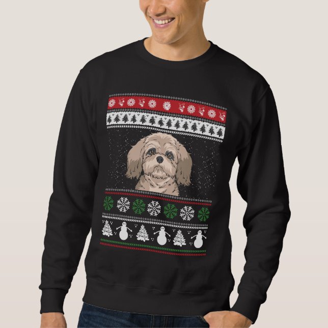 Sudadera Navidad Shih Tzu (Anverso)