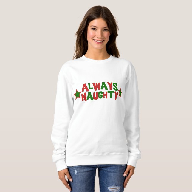 Sudadera Navidad siempre travieso, nunca Niza de Derby del (Anverso completo)