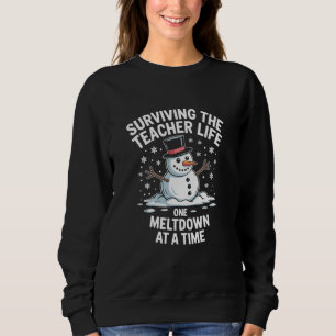 Sudadera Navidad Sobrevivir al Estrés de Ser Maestro en Nav