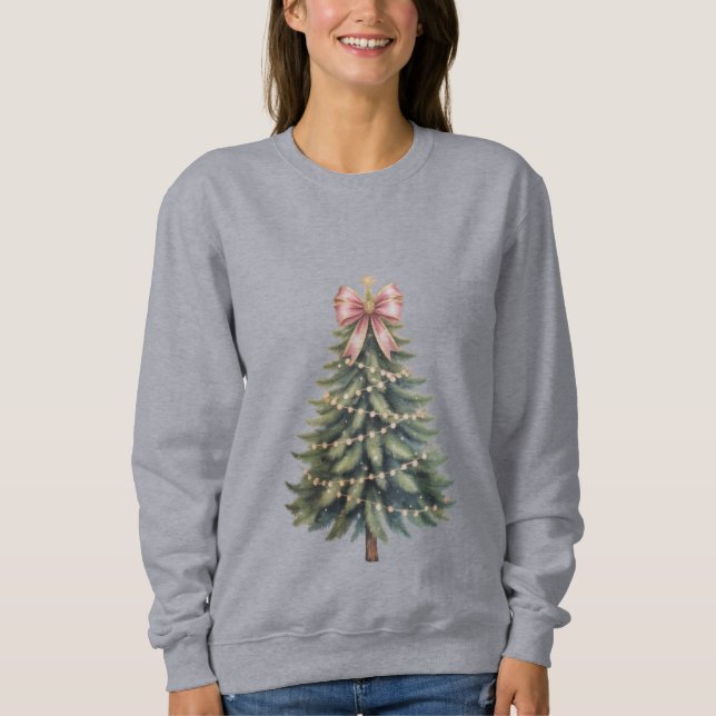 Sudadera Navidad Tree Bow Coquette Xmas (Anverso)
