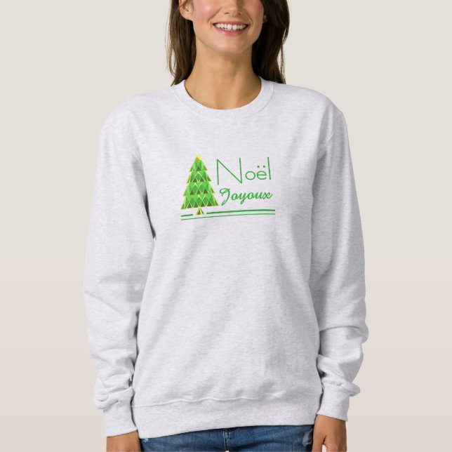 Sudadera Navidad Verde Noel Joyoux (Anverso)
