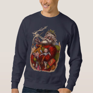 Sudadera Navidad vintage, Juguetes de Papa de Santa Claus, 