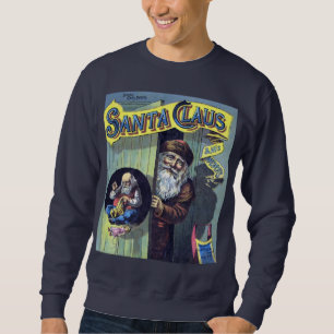 Sudadera Navidad Vintage, Santa Claus y su obra Libro
