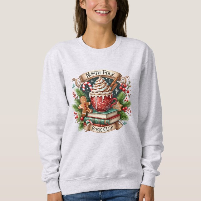 Sudadera Navidades acogedores del North Pole Book Club (Anverso)