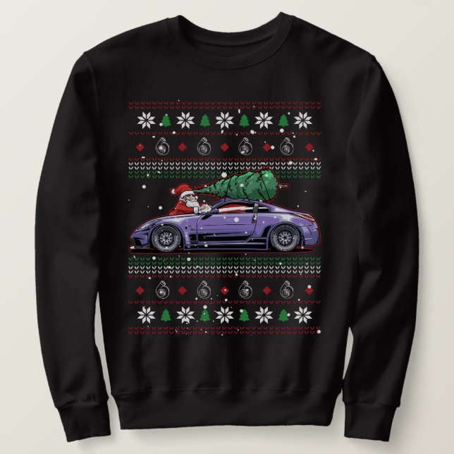 Sudadera Navidades acogedores Nissan 350z z33 (Anverso del diseño)