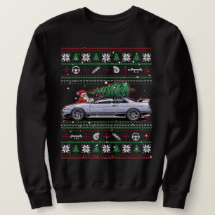 Sudadera Navidades acogedores Nissan Skyline R33 GT-R
